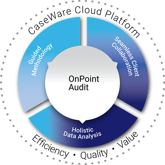CaseWare Cloud Platform | Efficiency . Quality . Value | Guided Methodology | Seamless Client Collaboration | Holistic Data Analysis | OnPoint Audit